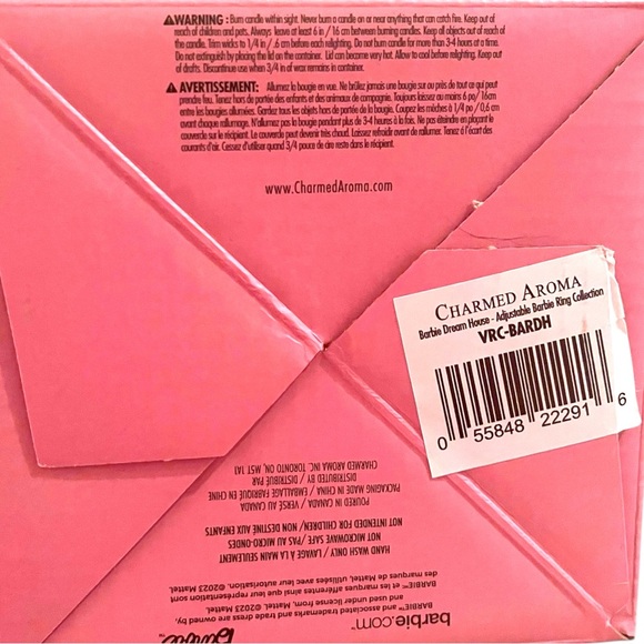 New! Barbie x Charmed Aroma Candle Jewelry Tray NIB Ring - Picture 7 of 7